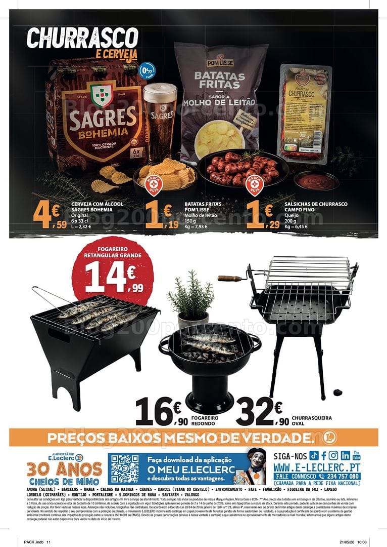 Antevisão Folheto E-LECLERC Especial Churrascos Promoções de 2 a 14 junho