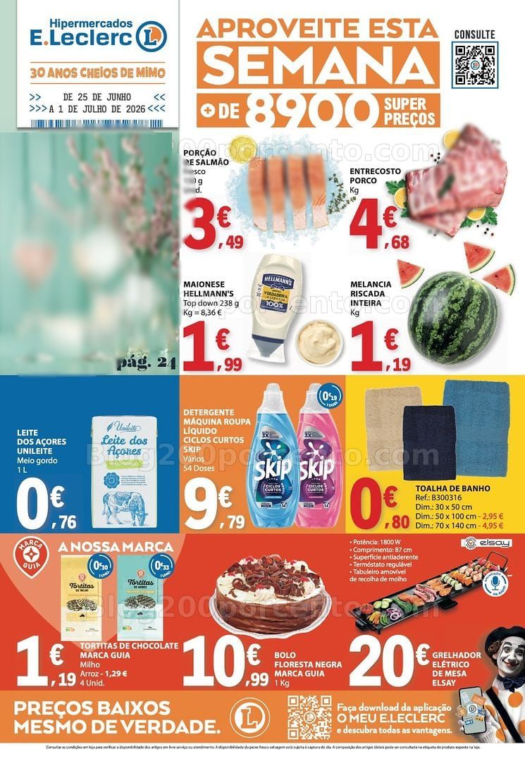 Antevisão Folheto E-LECLERC Promoções de 25 junho a 1 julho