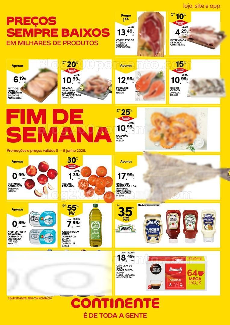 Antevisão Folheto CONTINENTE Fim de Semana Promoções de 5 a 8 junho - Edição Digital