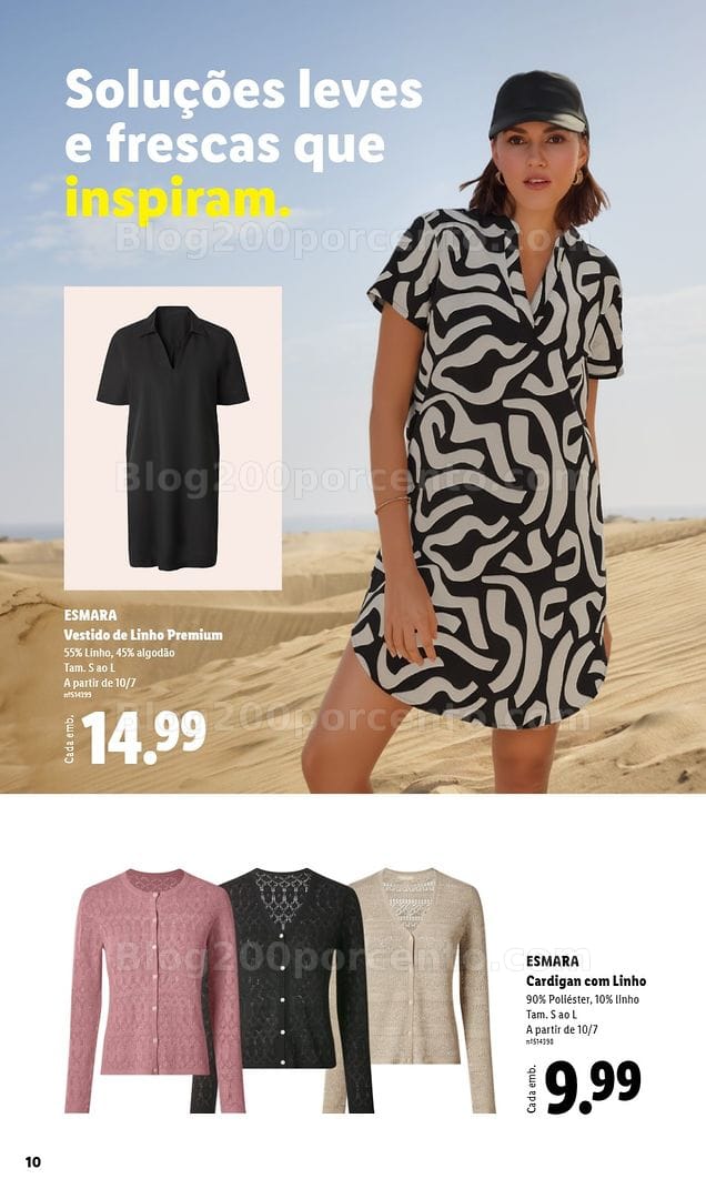 Antevisão Folheto LIDL Esmara Verão Promoções a partir de 12 junho