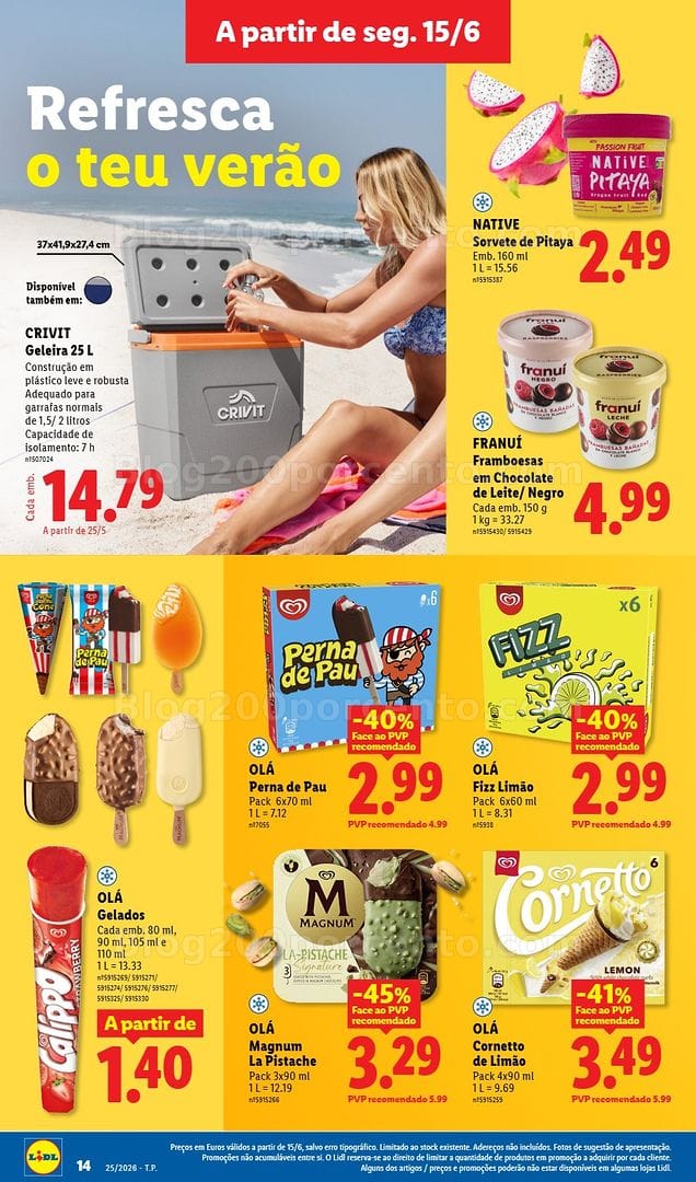 Antevisão Folheto LIDL Especial Verão Promoções a partir de 15 junho