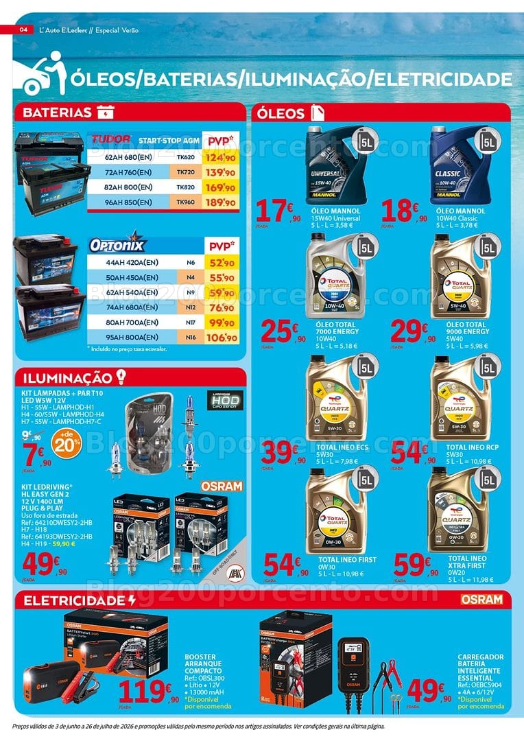 Antevisão Folheto E-LECLERC Auto Promoções de 3 junho a 26 julho