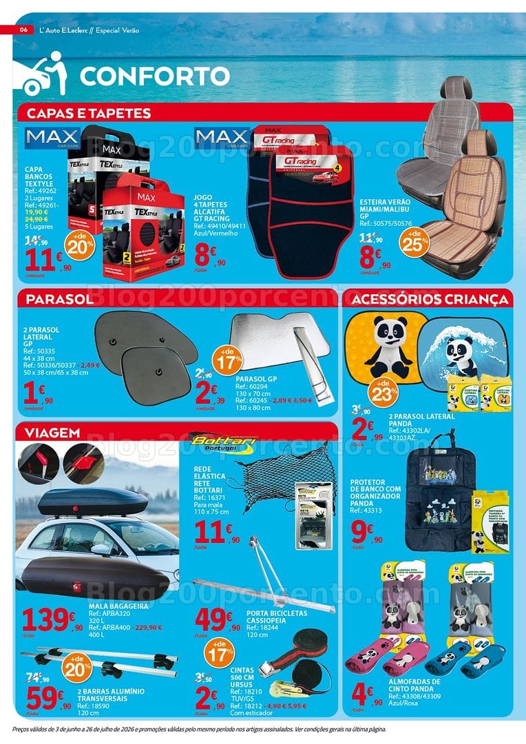Antevisão Folheto E-LECLERC Auto Promoções de 3 junho a 26 julho
