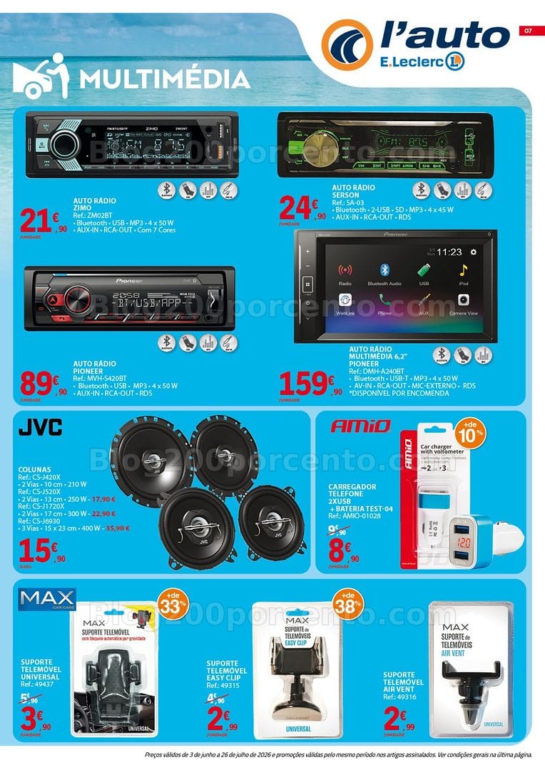 Antevisão Folheto E-LECLERC Auto Promoções de 3 junho a 26 julho