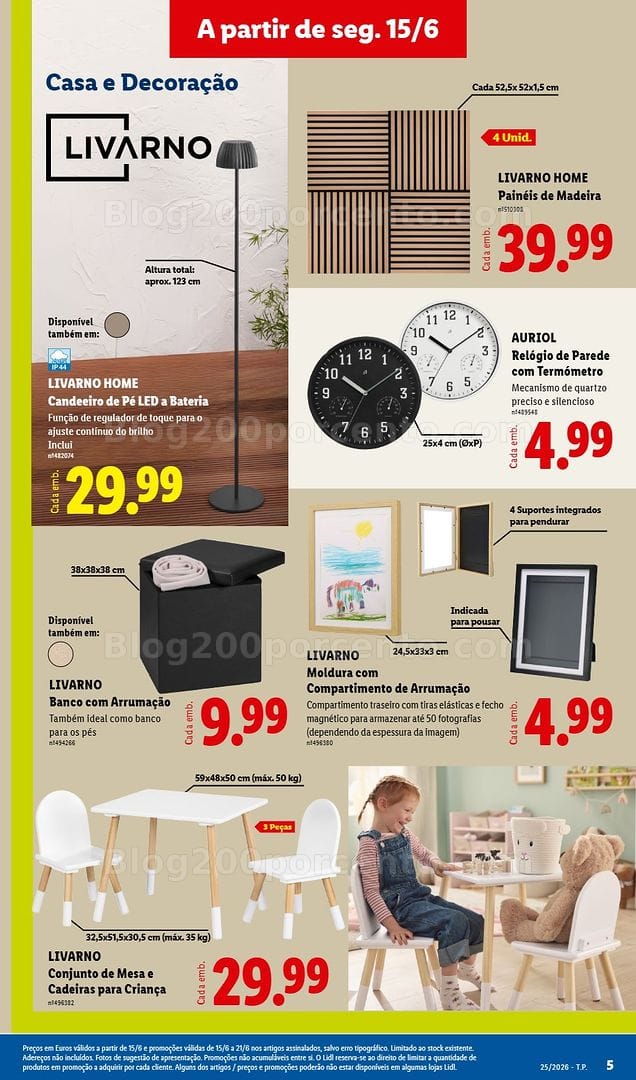 Antevisão Folheto LIDL Bazar Promoções de 15 a 25 junho