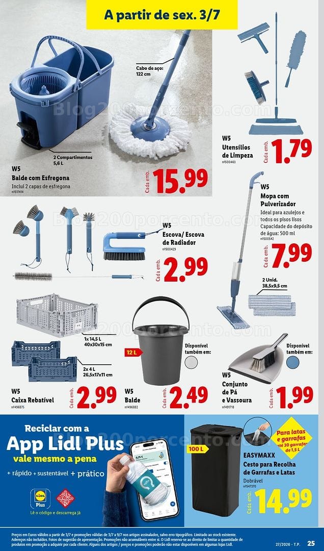 Antevisão Folheto LIDL Bazar Promoções de 29 junho a 9 julho
