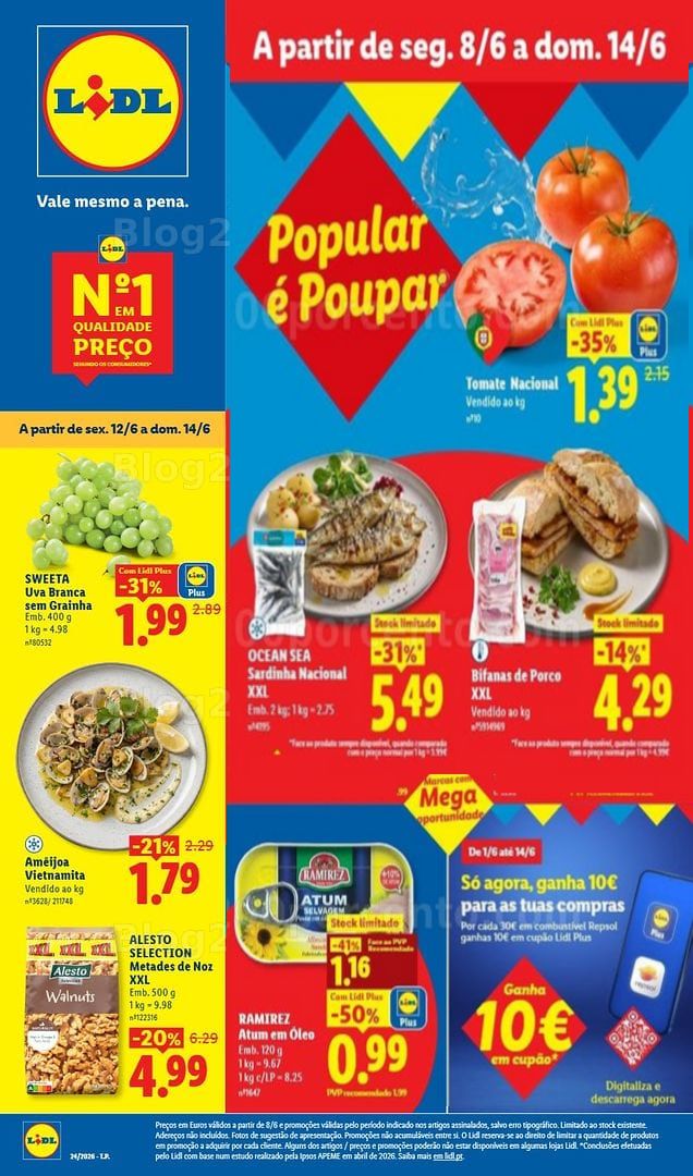 Antevisão Folheto LIDL Promoções de 8 a 14 junho