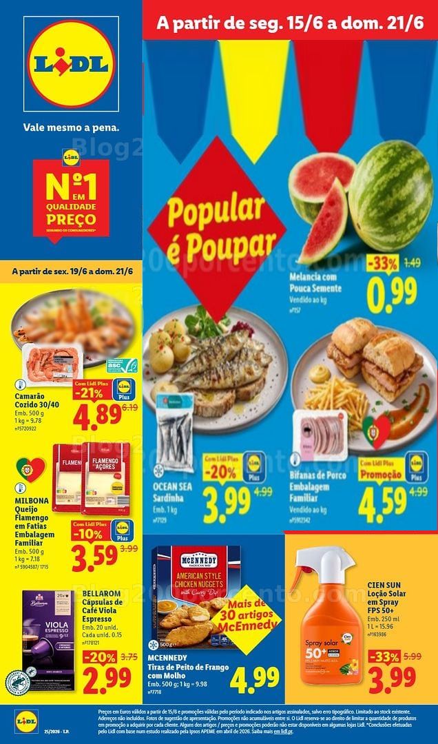 Antevisão Folheto LIDL Promoções de 15 a 21 junho