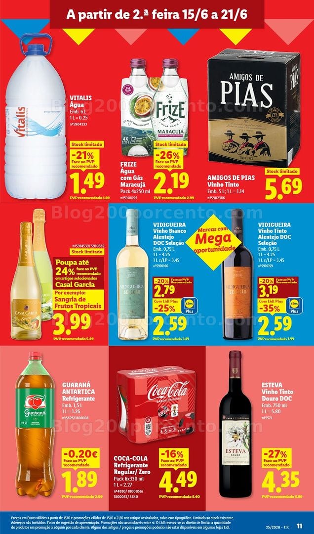 Antevisão Folheto LIDL Promoções de 15 a 21 junho