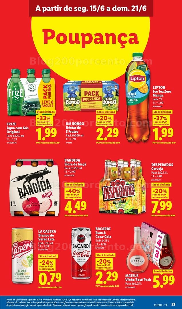 Antevisão Folheto LIDL Promoções de 15 a 21 junho