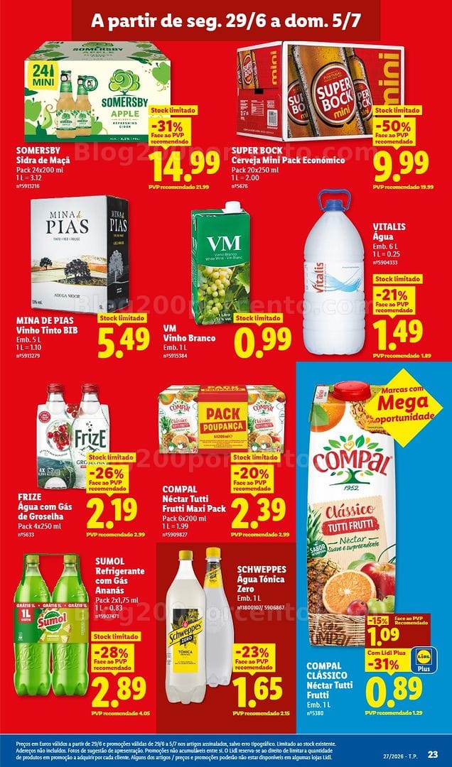 Antevisão Folheto LIDL Promoções de 29 junho a 5 julho