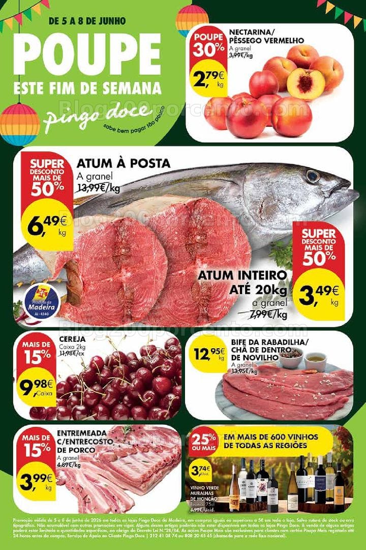 Antevisão Folheto PINGO DOCE Madeira Promoções Fim de Semana - 5 a 8 junho