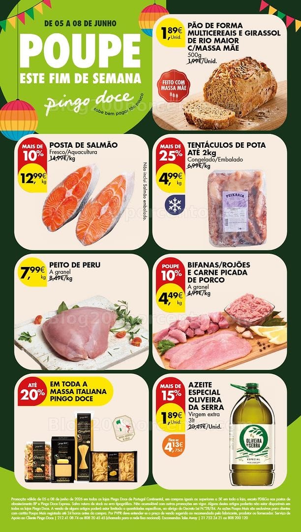Antevisão Folheto PINGO DOCE Promoções Fim de Semana - 5 a 8 junho