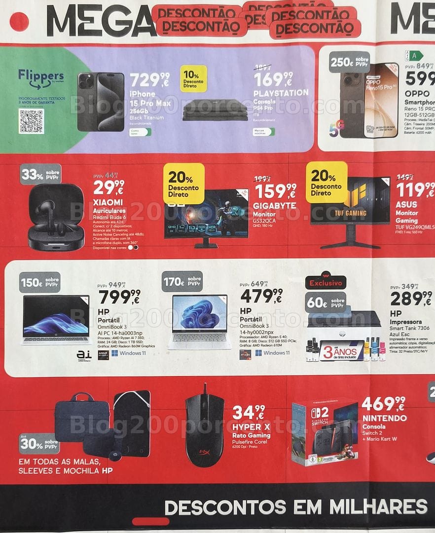 Antevisão Folheto WORTEN Mega Descontão Promoções de 27 a 30 junho
