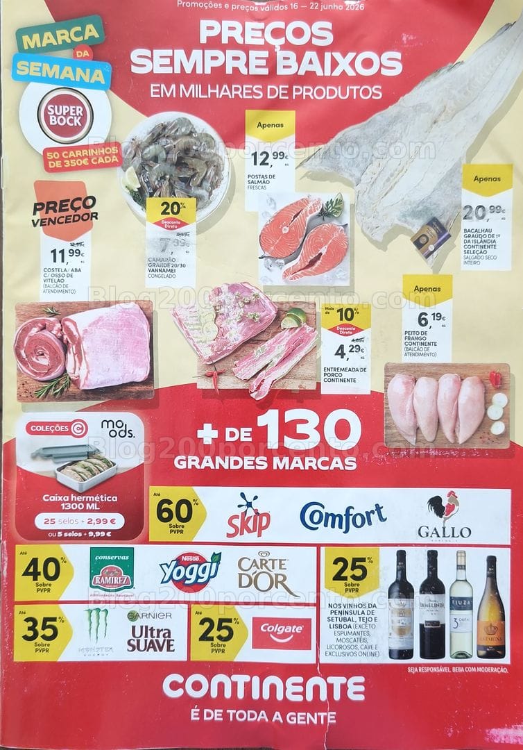 Antevisão Folheto CONTINENTE Promoções de 16 a 22 junho