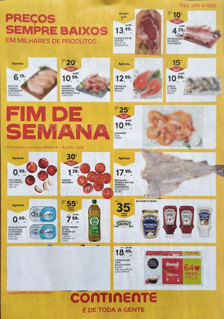 Antevisão Folheto CONTINENTE Promoções Fim de Semana - 5 a 8 junho