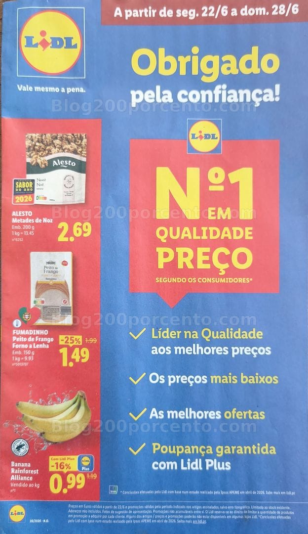 Antevisão Folheto LIDL Promoções de 22 a 28 junho