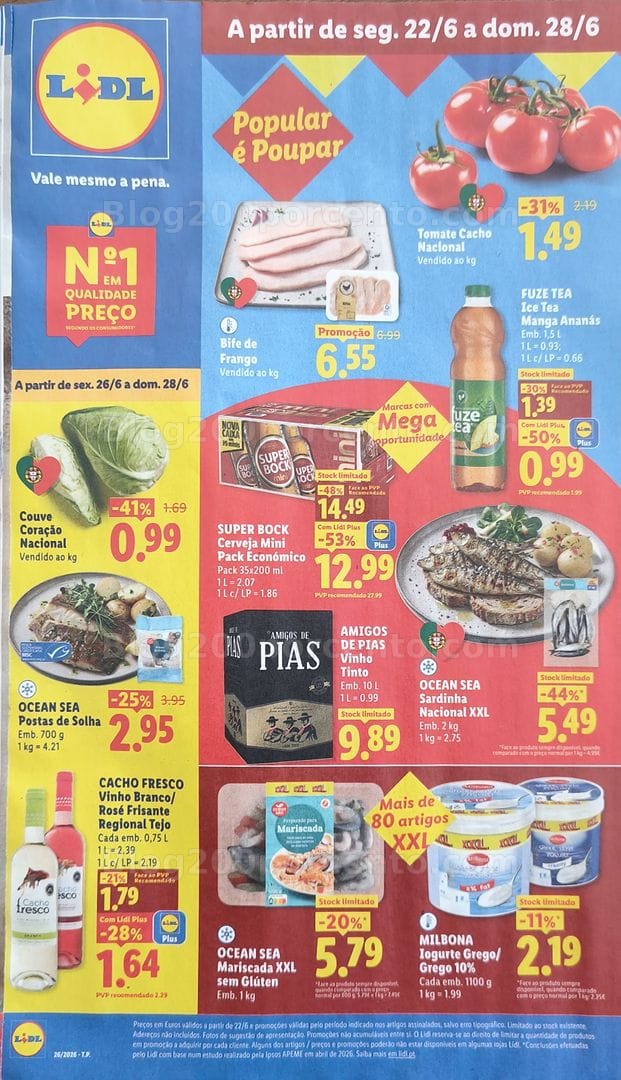 Antevisão Folheto LIDL Promoções de 22 a 28 junho
