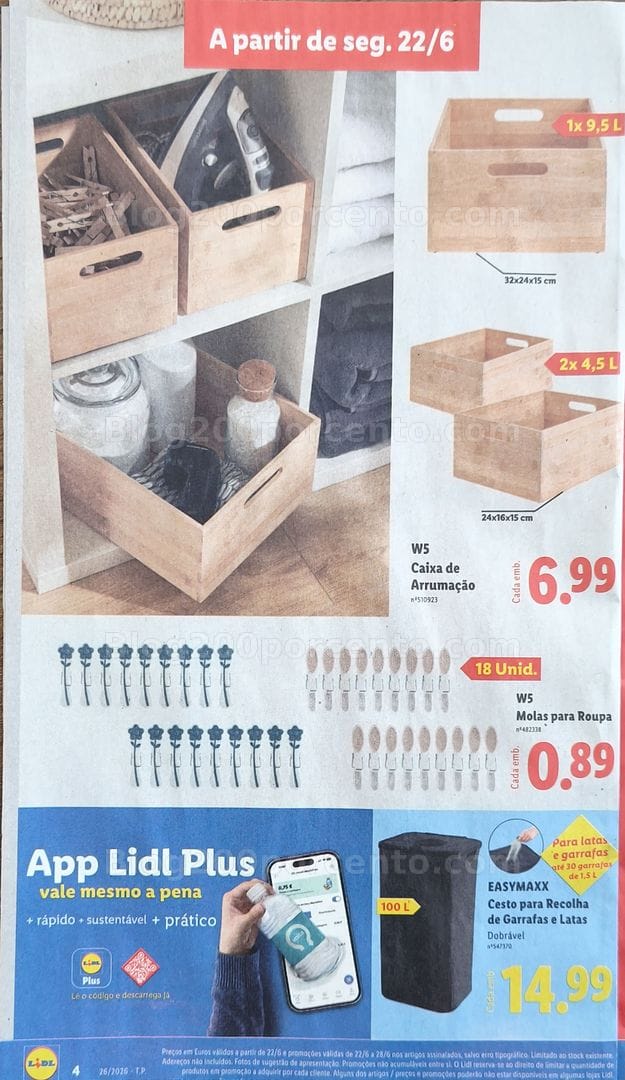 Antevisão Folheto LIDL Bazar Promoções de 22 junho a 2 julho