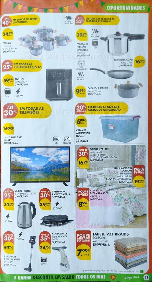 Antevisão Folheto PINGO DOCE Bazar Oportunidades Promoções de 23 a 29 junho