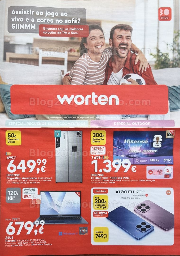 Antevisão Folheto WORTEN Promoções de 4 a 8 junho