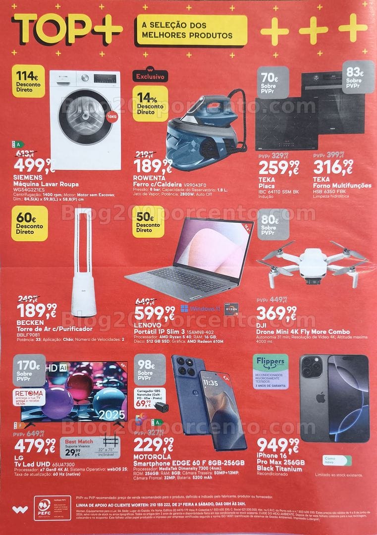 Antevisão Folheto WORTEN Promoções de 4 a 8 junho