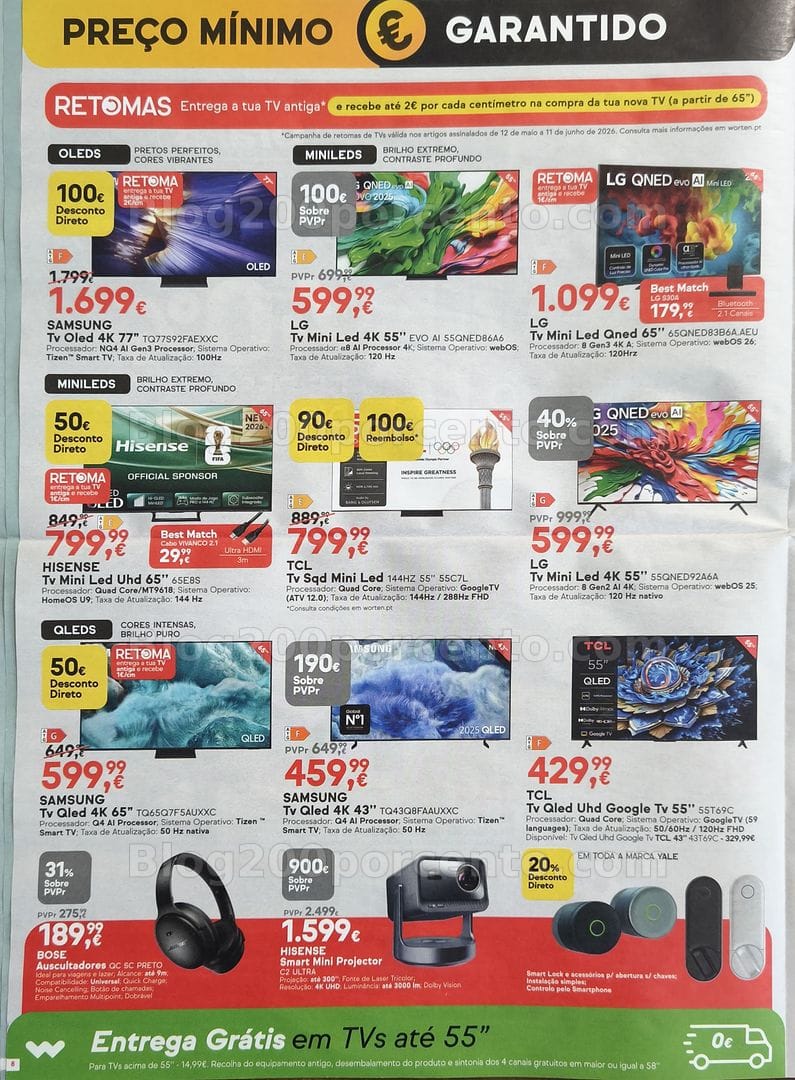 Antevisão Folheto WORTEN Promoções de 4 a 8 junho