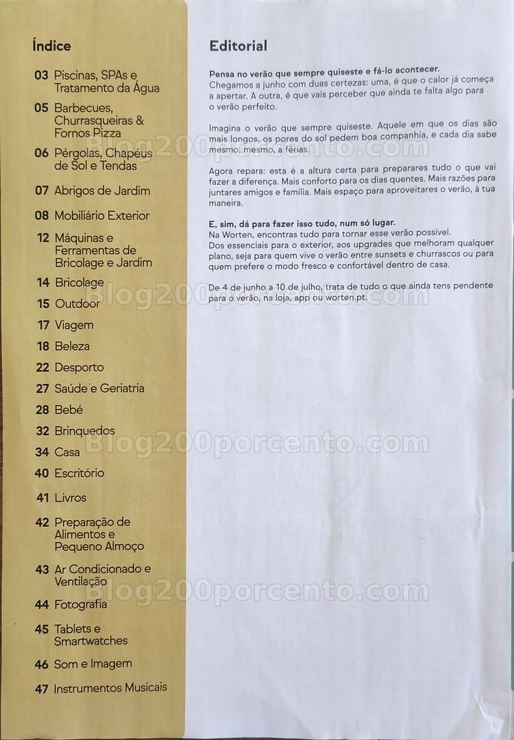 Antevisão Folheto WORTEN Especial Verão Promoções de 4 junho a 10 julho