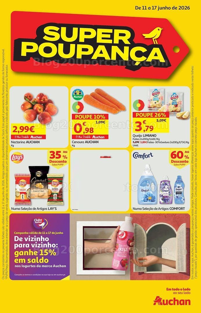 Antevisão Folheto AUCHAN Super Poupança Promoções de 11 a 17 junho