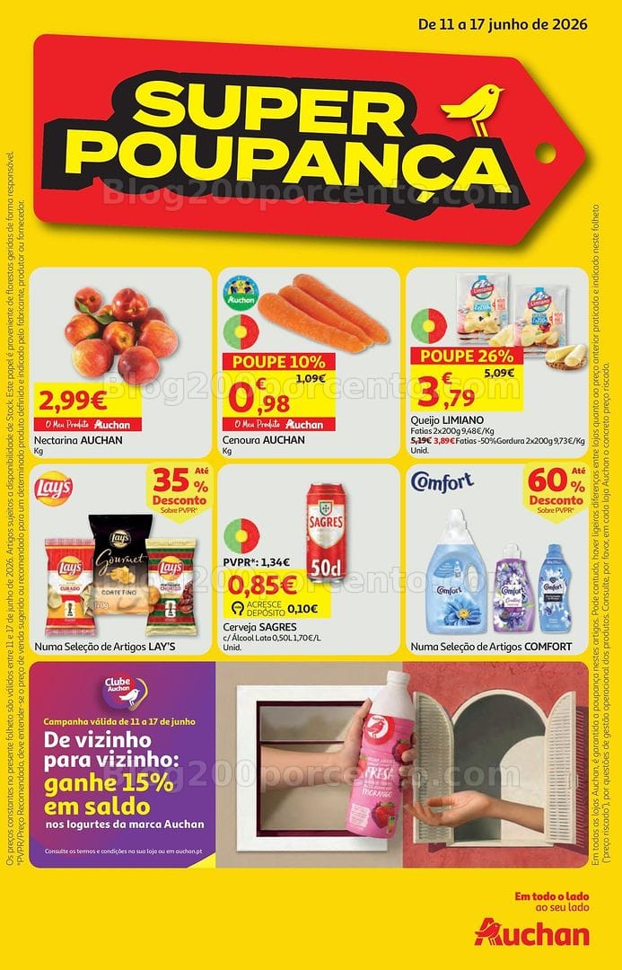 Antevisão Folheto AUCHAN Super Poupança Promoções de 11 a 17 junho