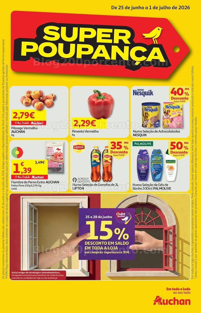 Antevisão Folheto AUCHAN Super Poupança Promoções de 25 junho a 1 julho