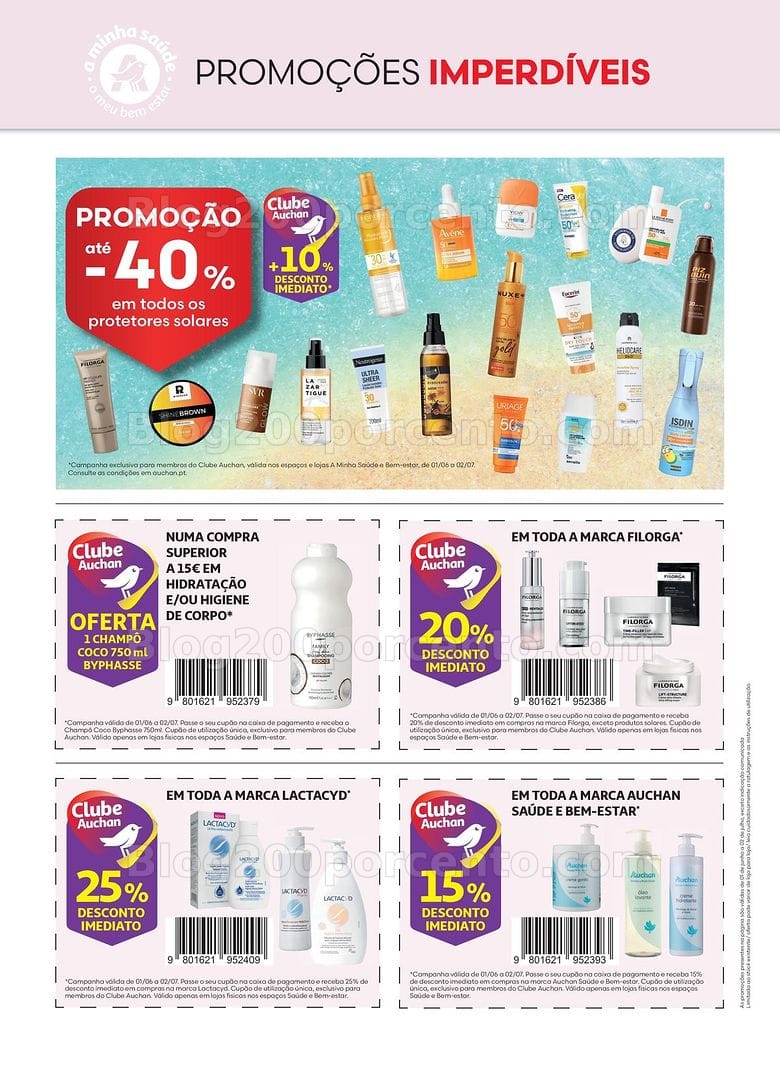 Antevisão Folheto AUCHAN Saúde e Bem-Estar Promoções de 1 junho a 2 julho