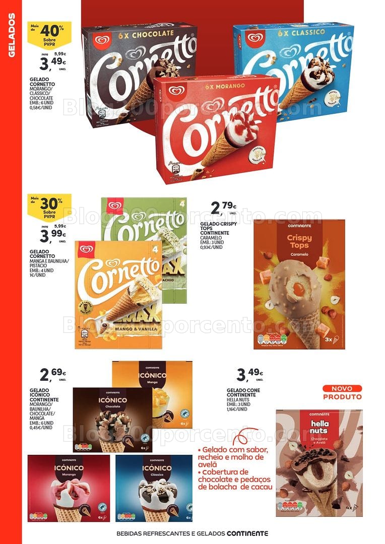 Antevisão Folheto CONTINENTE Especial Bebidas Refrescantes e Gelados Promoções de 23 junho a 5 julho