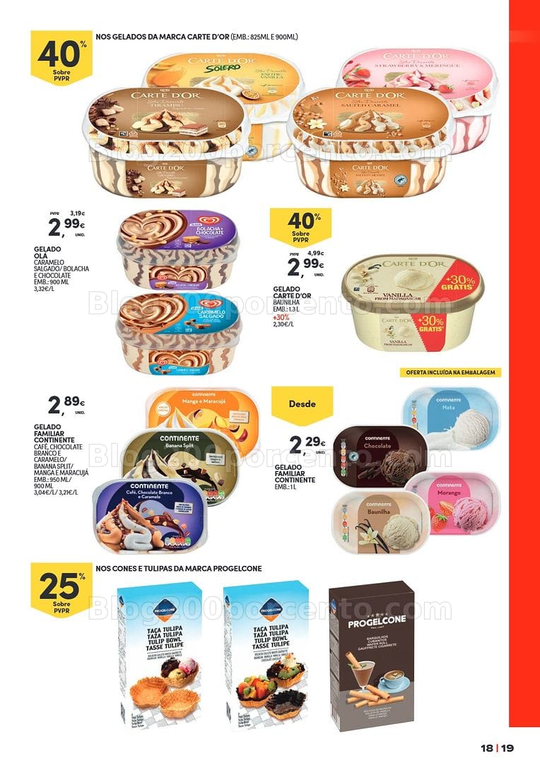 Antevisão Folheto CONTINENTE Especial Bebidas Refrescantes e Gelados Promoções de 23 junho a 5 julho