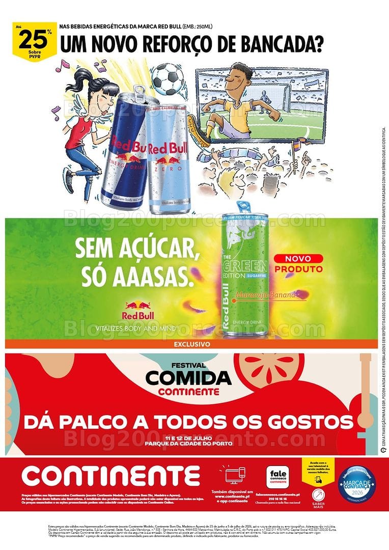 Antevisão Folheto CONTINENTE Especial Bebidas Refrescantes e Gelados Promoções de 23 junho a 5 julho