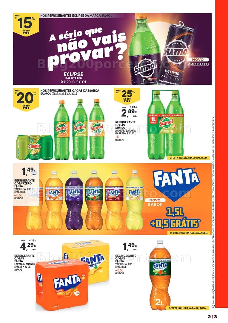Antevisão Folheto CONTINENTE Especial Bebidas Refrescantes e Gelados Promoções de 23 junho a 5 julho