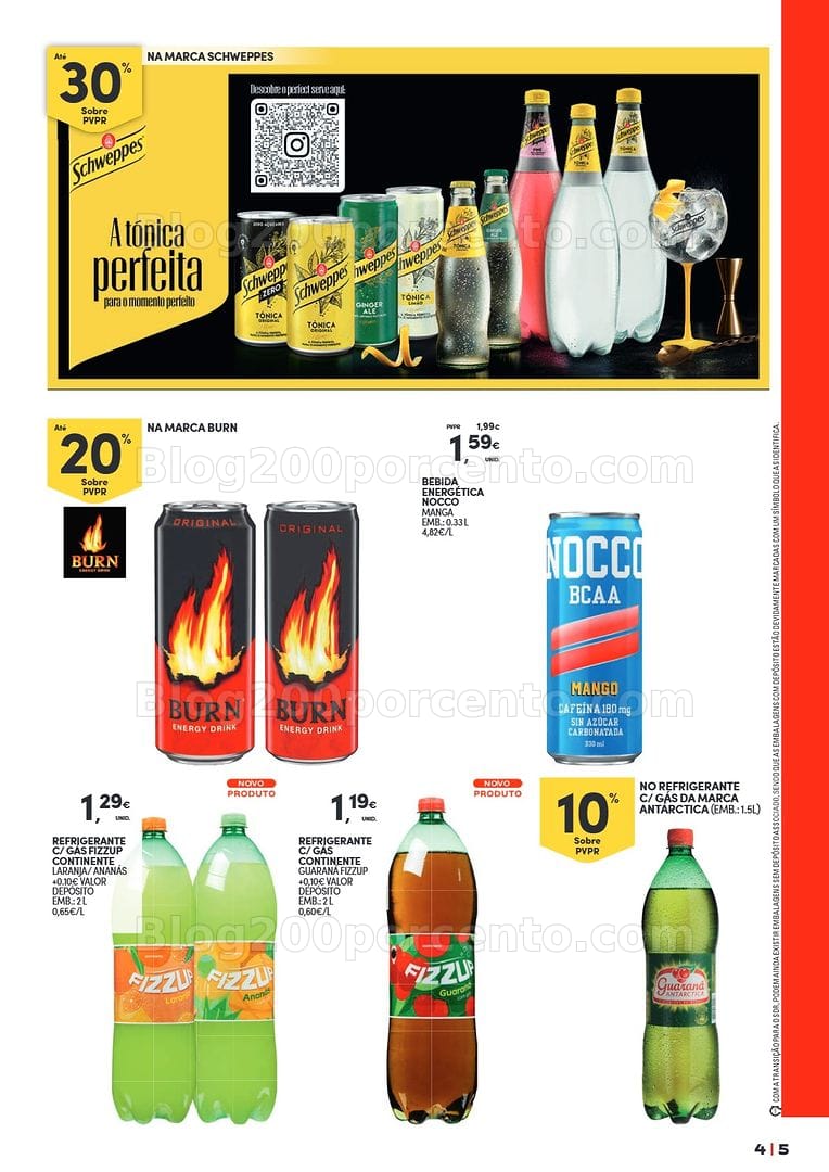 Antevisão Folheto CONTINENTE Especial Bebidas Refrescantes e Gelados Promoções de 23 junho a 5 julho