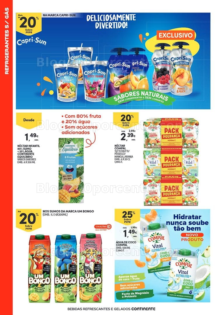 Antevisão Folheto CONTINENTE Especial Bebidas Refrescantes e Gelados Promoções de 23 junho a 5 julho