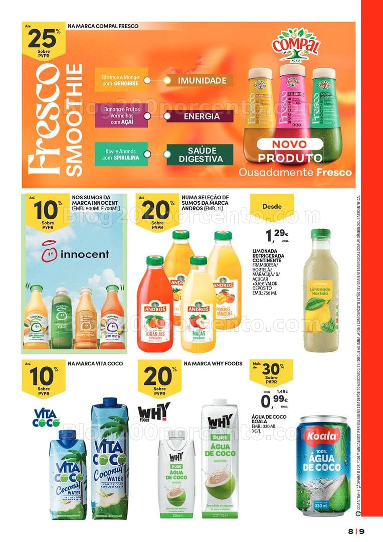 Antevisão Folheto CONTINENTE Especial Bebidas Refrescantes e Gelados Promoções de 23 junho a 5 julho