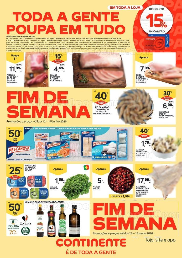 Antevisão Folheto CONTINENTE Promoções Fim de Semana - 12 a 15 junho - Edição Digital