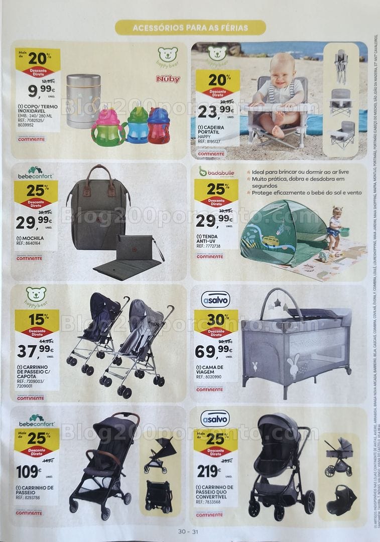 Antevisão Folheto CONTINENTE Feira do Bebé Verão Promoções de 30 junho a 12 julho