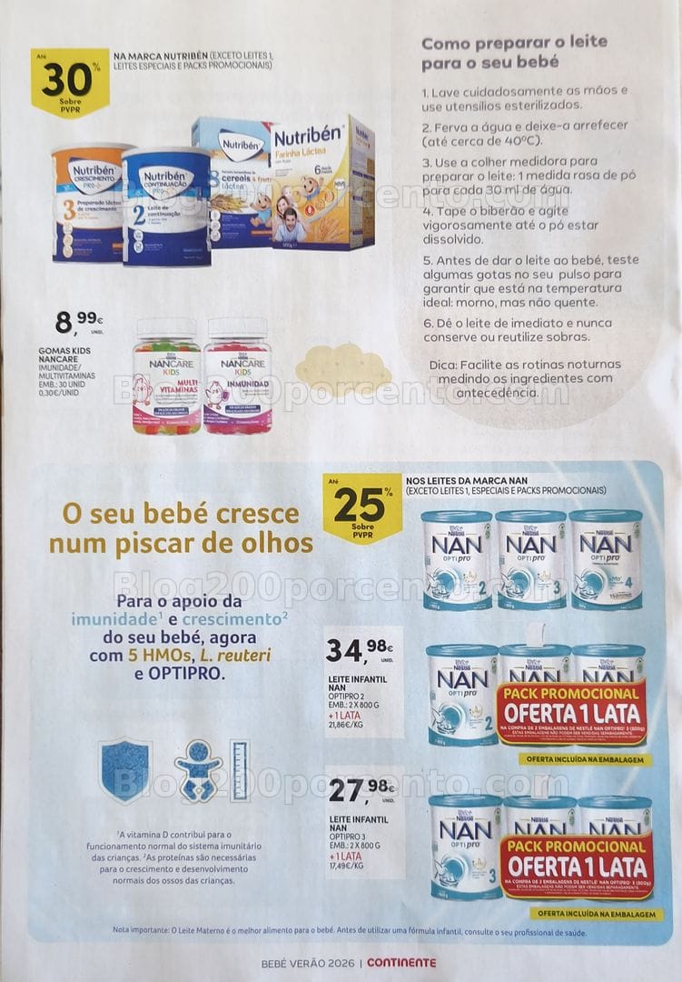 Antevisão Folheto CONTINENTE Feira do Bebé Verão Promoções de 30 junho a 12 julho