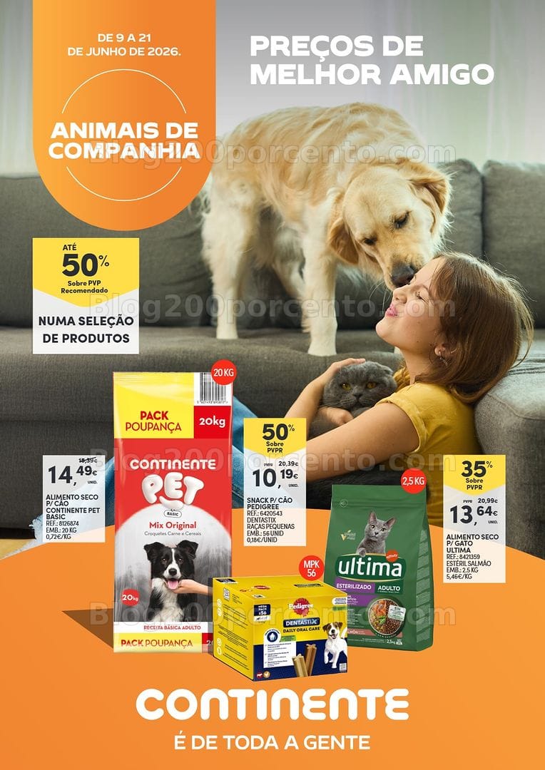 Antevisão Folheto CONTINENTE Especial Animais de Companhia Promoções de 9 a 21 junho