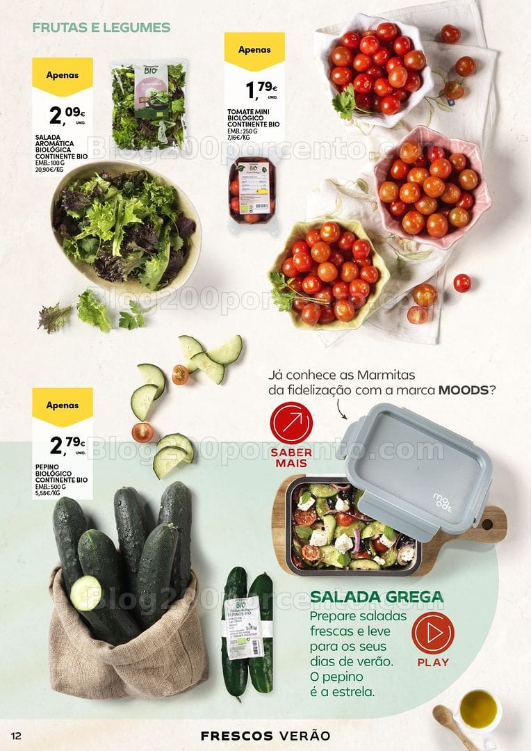 Antevisão Folheto CONTINENTE Frescos de Verão Promoções de 16 a 28 junho