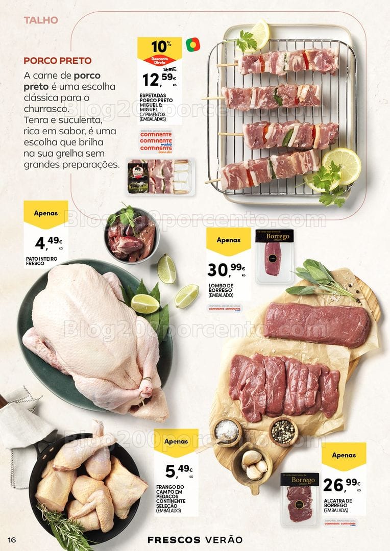 Antevisão Folheto CONTINENTE Frescos de Verão Promoções de 16 a 28 junho
