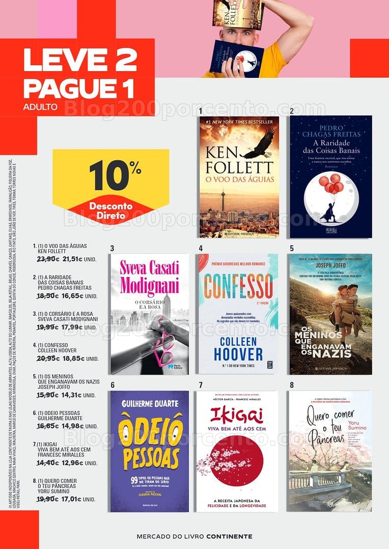 Antevisão Folheto CONTINENTE Feira do Livro Promoções de 23 junho a 5 julho
