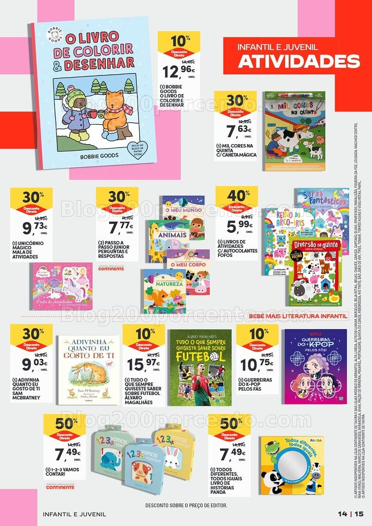 Antevisão Folheto CONTINENTE Feira do Livro Promoções de 23 junho a 5 julho