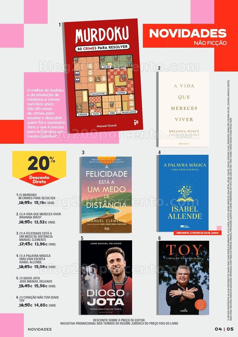 Antevisão Folheto CONTINENTE Feira do Livro Promoções de 23 junho a 5 julho