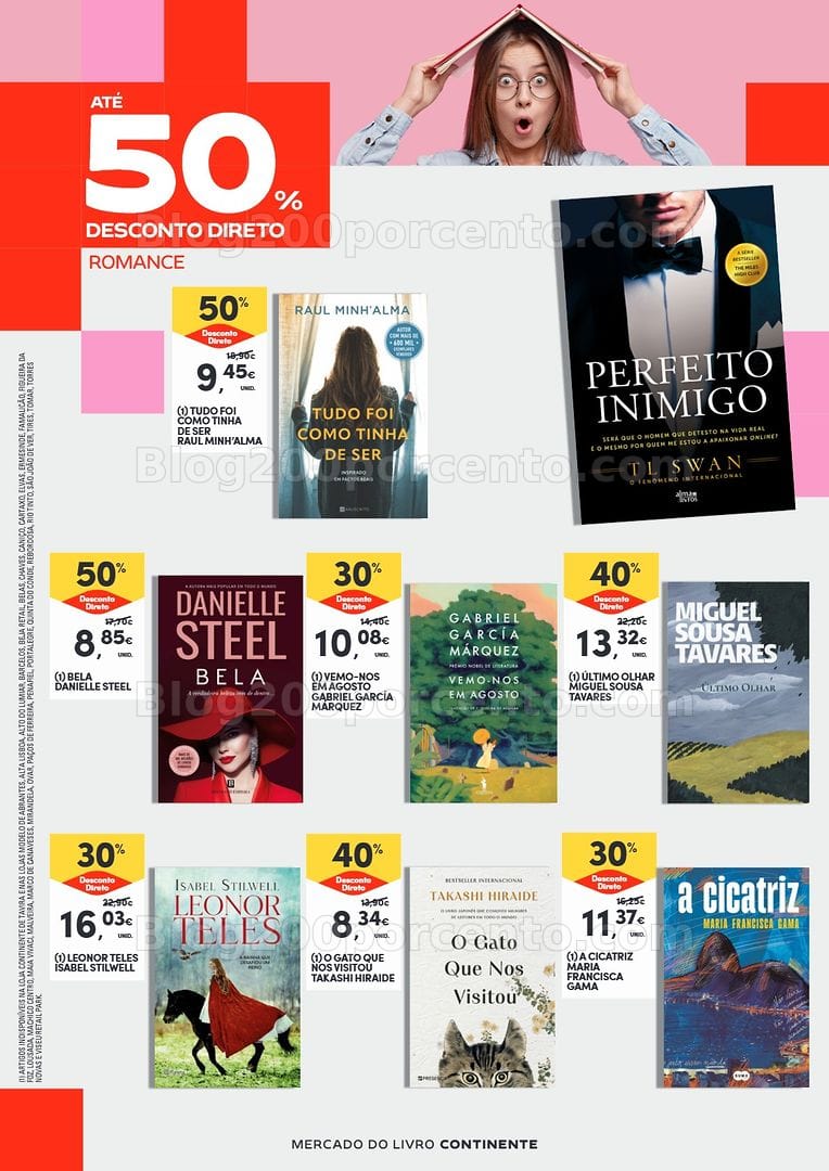 Antevisão Folheto CONTINENTE Feira do Livro Promoções de 23 junho a 5 julho