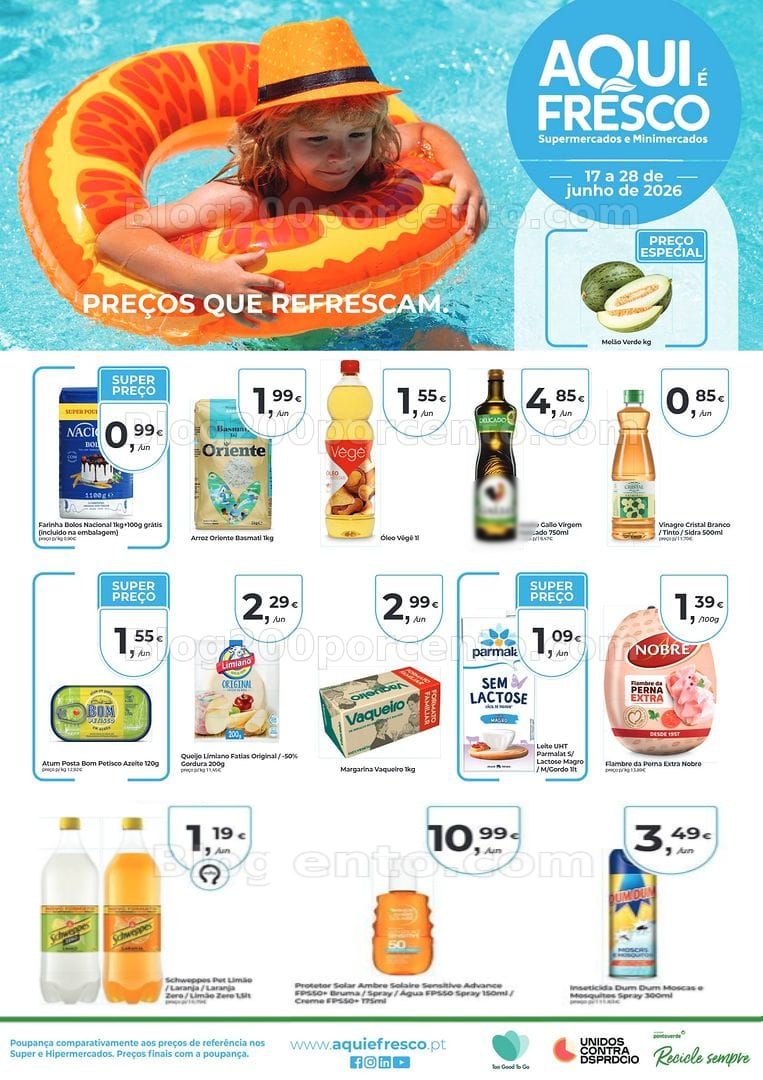 Antevisão Folheto AQUI É FRESCO Promoções de 17 a 28 junho